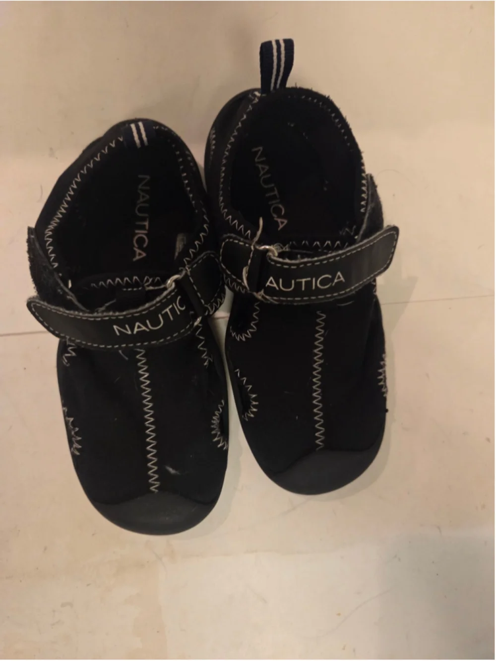 Boys Nautica Water Shoes Size 10 Toddler Black and White